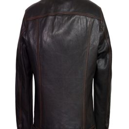 Men Antique Black Leather Jacket