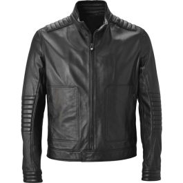 Men Black Cavallino Rampante Bomber Jacket