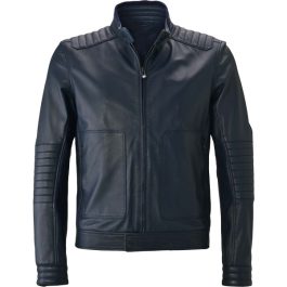 Men Blue Cavallino Rampante Bomber Jacket