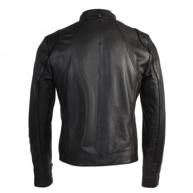 Men Leather Biker Jacket Syh Jumbo Black: Edmonton