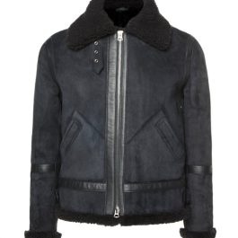 CHEVEREL Shearling-Trimmed Suede Jacket