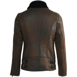 Side Zip Pilot Leather Jacket